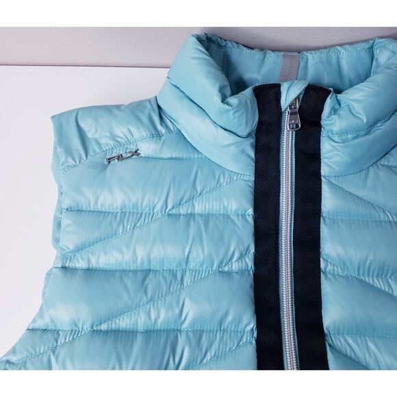 RLX RALPH LAUREN Women's Size Medium Down Quilted Puffer Vest Aqua in VGUC - Picture 3 of 10